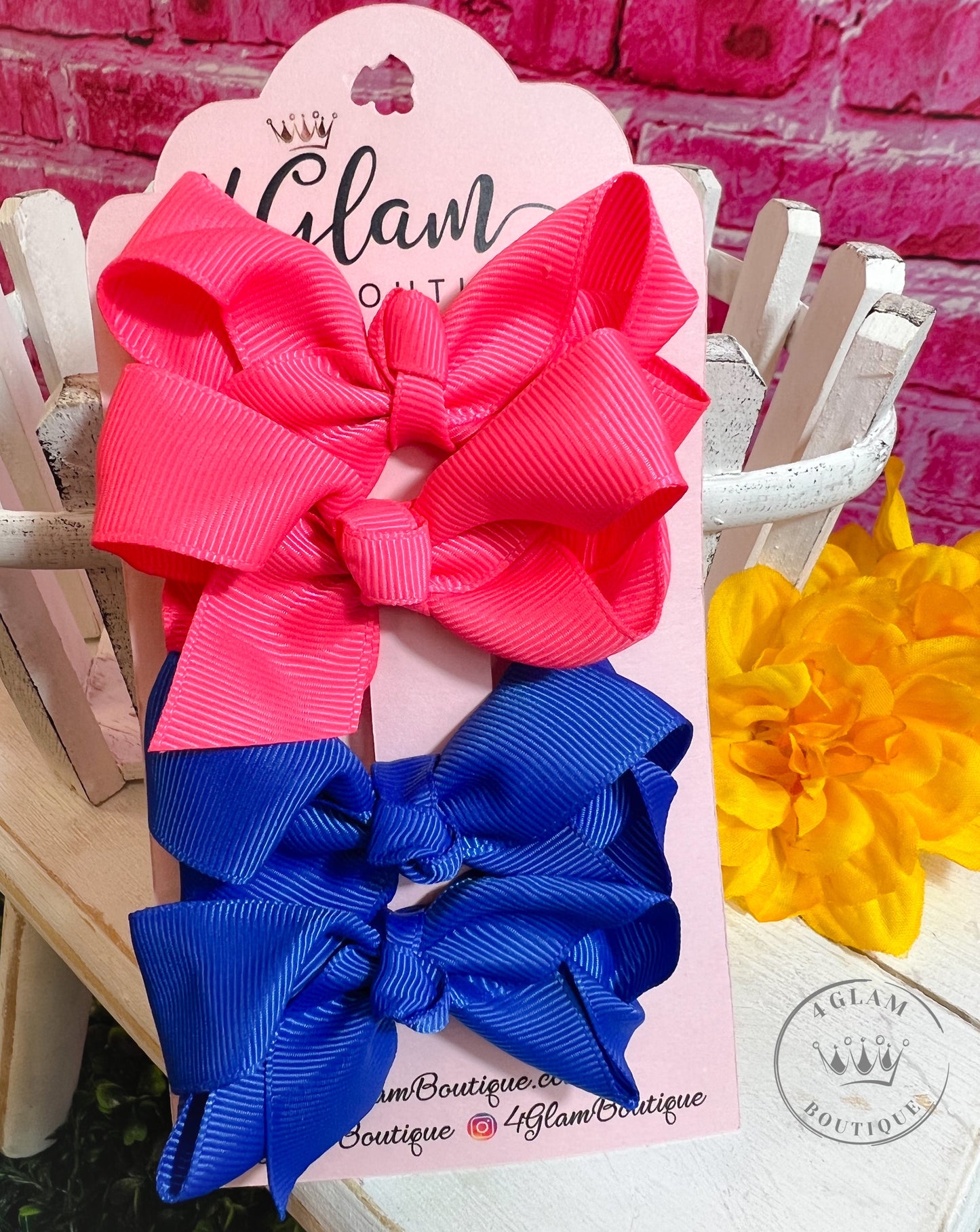 Girl Neon Bow Set